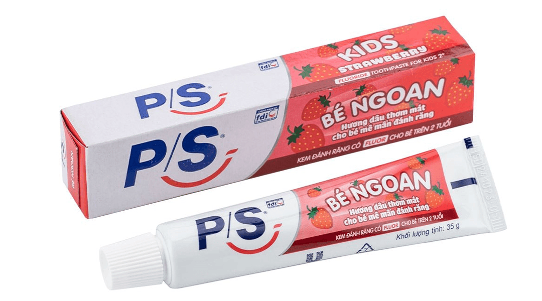 Kem đánh răng P/S Bé Ngoan Hương Dâu 35g